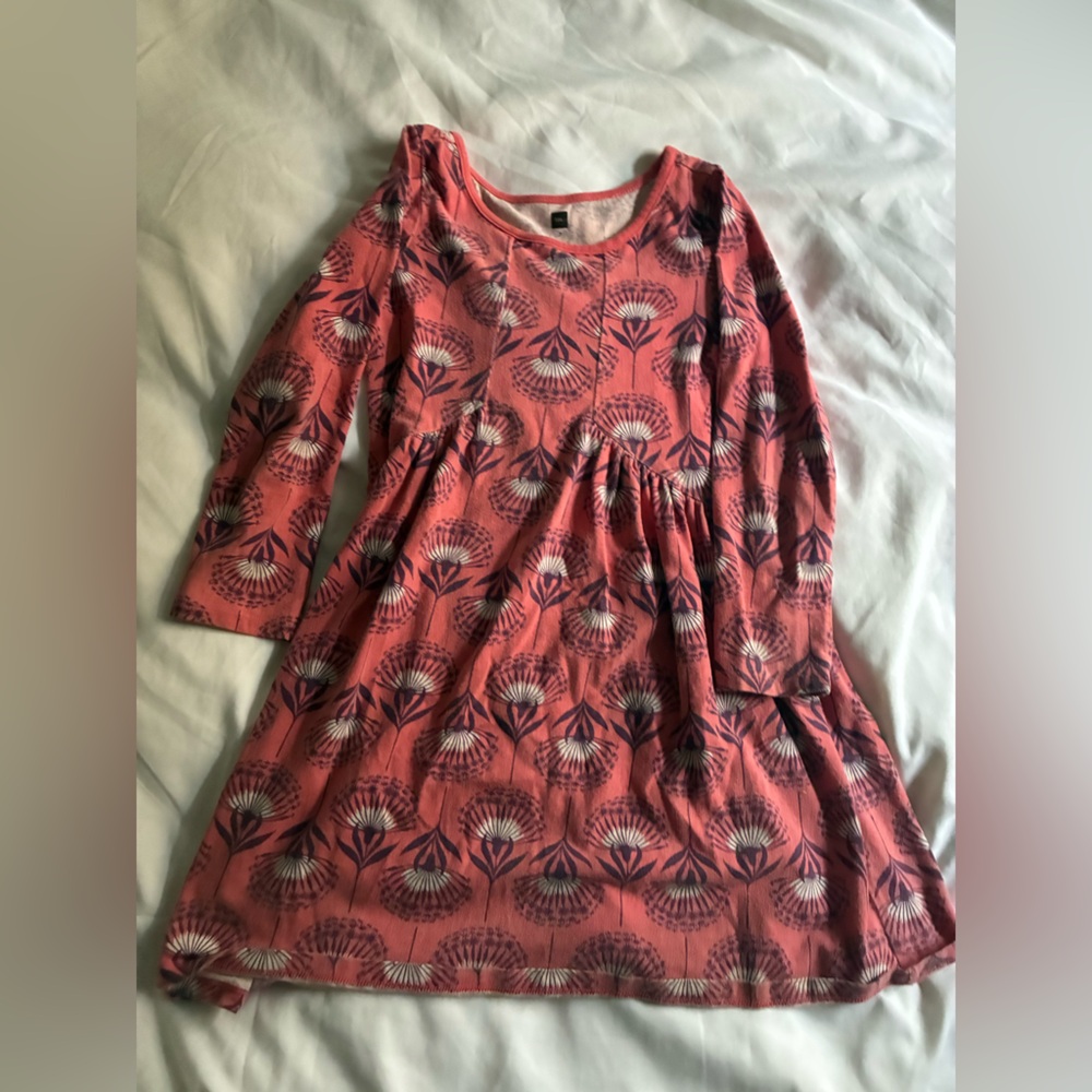 Tea Collection Pink Floral Kids Dress